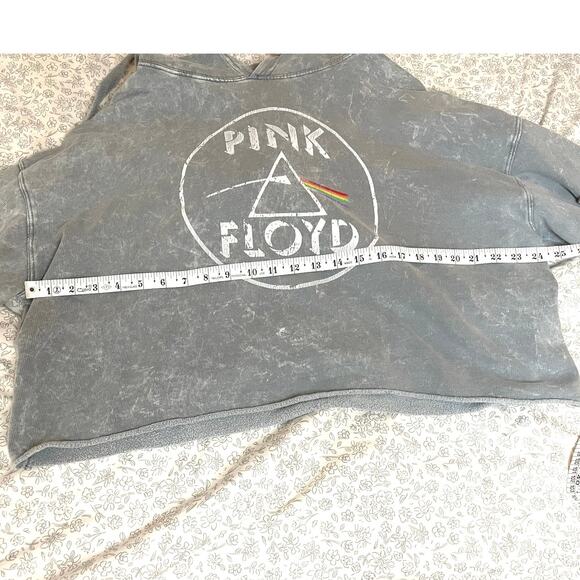 Pink Floyd Hoodie Dark Side Tour 1973 Cropped Gray L - Picture 3 of 6